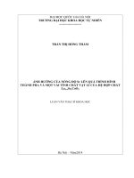 Ảnh hưởng của nồng độ sr lên quá trình hình thành pha và một vài tính chất vật lí của hệ hợp chất la1 xsrxcoo3 