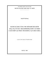 Đánh giá khả năng thu hồi khí nhà kính (CH4, CO2) từ rác thải sinh hoạt hữu cơ theo cách tiếp cận phân tích dòng vật chất (MFA) 