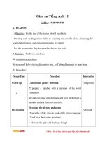 Giáo án Tiếng Anh 11 Unit 1: Friendship