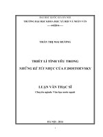 Triết lí tình yêu trong những kẻ tủi nhục của FDostoevsky 
