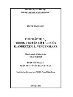 Luận văn thi pháp tự sự trong truyện cổ tích của k andecxen, l vencenslava 