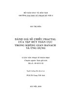 Luận văn đánh giá số chiều fractal của tập hút toàn cục trong không gian banach và ứng dụng 