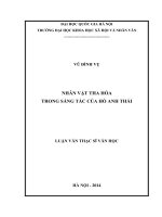 Nhân vật tha hóa trong sáng tác của hồ anh thái 