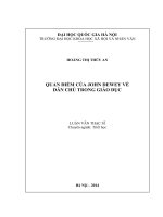 Quan điểm của john dewey về dân chủ trong giáo dục 