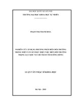 Nghiên cứu áp dụng phương pháp biến đổi trường trong miền tần số thực hiện việc biến đổi trường trọng lực khu vực bể trầm tích sông hồng 