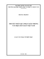 Thuyết nhân quả phật giáo trong văn học dân gian việt nam 