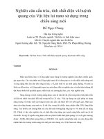 Nghiên cứu cấu trúc, tính chất điện và huỳnh quang của vật liệu lai nano sử dụng trong chiếu sáng mới 