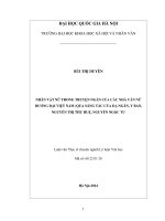 Nhân vật nữ trong truyện ngắn của các nhà văn nữ đương đại việt nam ( qua sáng tác của dạ ngân, y ban, nguyễn thị thu huệ, nguyễn ngọc tư) 
