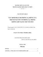 XÁC ĐỊNH HOẠT độ PHÓNG xạ RIÊNG của một số NGUYÊN tố PHÓNG xạ TRONG KHÔNG KHÍ tại hà nội năm 2013 