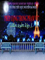 Bài giảng Toán 1 chương 2 bài 9: Phép cộng trong phạm vi 7