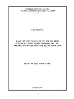 ĐÁNH GIÁ THỰC TRẠNG CHUYỂN đổi mục ĐÍCH sử DỤNG đất NÔNG NGHIỆP GIAI đoạn 2004   2012 TRÊN địa bàn HUYỆN ĐÔNG ANH, THÀNH PHỐ hà nội 