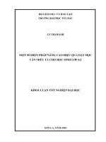 Một số biện pháp nâng cao hiệu quả dạy học văn miêu tả cho học sinh lớp 4, 5 