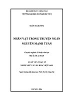 Luận văn nhân vật trong truyện ngắn nguyễn mạnh tuấn 