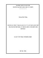 Đánh giá thực trạng quản lý và sử dụng đất đô thị hội an trong bối cảnh biến đổi khí hậu 