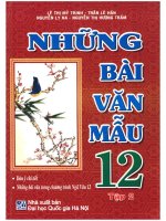 Những bài văn mẫu 12 (tập 2) phần 1 