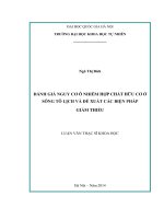 Đánh giá nguy cơ ô nhiễm hợp chất hữu cơ ở sông tô lịch và đề xuất các biện pháp giảm thiểu 