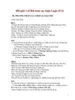Giải toán suy luận logic(phần II)