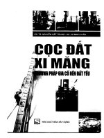 CỌC ĐẤT XI MĂNG  PHƯƠNG PHÁP GIA CỐ NỀN ĐẤT YẾU