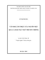 Văn hóa ẩm thực của người việt qua ca dao tục ngữ truyền thống 