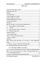 Chuyên đề thực tập: Quản trị nhân lực tại công ty cổ phần thực phẩm hữu nghị