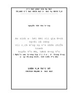 An sinh xã hội với gia đình người có công với cách mạng và nạn nhân chiến tranh (nghiên cứu trường hợp tại huyện yên mỹ, hưng yên) 