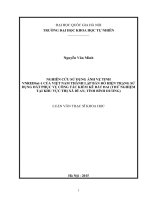 Nghiên cứu sử dụng ảnh vệ tinh VNREDSat 1 của việt nam thành lập bản đồ hiện trạng sử dụng đất phục vụ công tác kiểm kê đất đai (thử nghiệm tại khu vực thị xã dĩ an, tỉnh bình dương) 