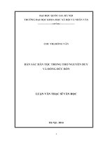 Bản sắc dân tộc trong thơ nguyễn duy và đồng đức bốn 