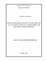 Đánh giá tính dễ bị tổn thương của cộng đồng dân cư các xã miền núi huyện ba vì, thành phố hà nội trong bối cảnh biến đổi khí hậu 