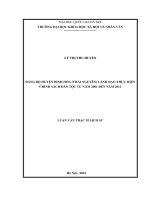 Đảng bộ huyện định hóa (thái nguyên) lãnh đạo thực hiện chính sách dân tộc từ năm 2001 đến năm 2012 