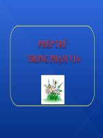 Bài giảng Toán 1 chương 2 bài 8: Phép trừ trong phạm vi 6