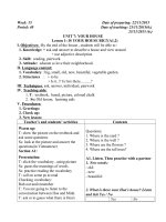 giáo án tiếng anh 6 tuần 15