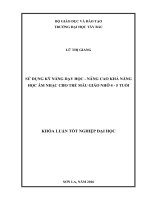 Sử dụng kỹ năng dạy học   nâng cao khả năng học âm nhạc cho trẻ mẫu giáo nhỡ 4  5 tuổi 