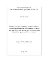 Bước đầu ứng dụng mô hình quản lý sức chứa LAC (limits of acceptablechange   giới hạn của những thay đổi có thể chấp nhận được) trong phát triển du lịch tại VQG cúc phương   ninh bình 