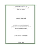 Đánh giá hiện trạng môi trường tại một số làng nghề chế biến thủy hải sản trên địa bàn tỉnh nghệ an 