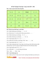 Đề thi Violympic Toán lớp 2 vòng 4 năm 2015 - 2016