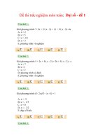 36 đề thi trắc nghiệm môn toán  đại số