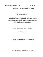 Nghiên cứu phương pháp điều trị dị tật miệng niệu đạo thấp thể cong dương vật nặng bằng mảnh ghép bì (TT) 