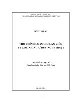 Thơ chính luận chế lan viên từ góc nhìn tư duy nghệ thuật 