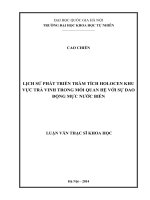 LỊCH sử PHÁT TRIỂN TRẦM TÍCH HOLOCEN KHU vực TRÀ VINH TRONG mối QUAN hệ với sự DAO ĐỘNG mực nước BIỂN 