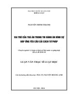 Vai trò của tòa án trong thi hành án hình sự đáp ứng yêu cầu cải cách tư pháp 