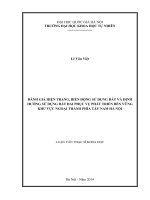 ĐÁNH GIÁ HIỆN TRẠNG, BIẾN ĐỘNG sử DỤNG đất và ĐỊNH HƯỚNG sử DỤNG đất ĐAI PHỤC vụ PHÁT TRIỂN bền VỮNG KHU vực NGOẠI THÀNH PHÍA tây NAM hà nội 
