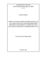 Nghiên cứu ứng dụng phương pháp phân tích sàng lọc CALUX trong đánh giá mức độ ô nhiễm dioxin trong môi trường tại một số khu vực ô nhiễm nặng tại việt nam và đề xuất giải pháp xử lý ô nhiễm tại khu vực này 