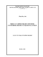 Triết lý chính trị hồ chí minh cơ sở hình thành và nội dung cơ bản 