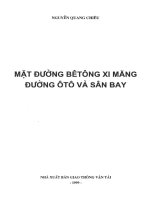 MẶT ĐƯỜNG BÊ TÔNG XI MĂNG ĐƯỜNG Ô TÔ VÀ SÂN BAY