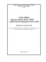 Giáo trình môn học mạng máy tính phần