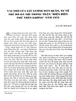 VAI TRÒ CỦA LỰC LƯỢNG DÂN QUÂN TỰ VỆ THỦ ĐÔ HÀ NỘI TRONG TRẬN ĐIỆN BIÊN PHỦ TRÊN KHÔNG