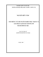 Bảo hiểm y tế cho người nghèo thực trạng và giải pháp tại huyện chương mỹ, thành phố hà nội 