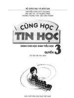 CÙNG học TIN học DÀNH CHO học SINH TIỂU học QUYỂN 3 