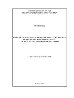 NGHIÊN cứu NGUY cơ TAI BIẾN lũ bùn đá tại xã tân NAM, HUYỆN QUANG BÌNH, TỈNH hà GIANG và đề XUẤT các GIẢI PHÁP PHÒNG TRÁNH 