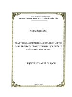 PHÁT TRIỂN sản PHẨM CHỦ lực dựa TRÊN lợi THẾ CẠNH TRANH của CÔNG TY TNHH DU LỊCH QUỐC tế CHÂU á THÁI BÌNH DƯƠNG 